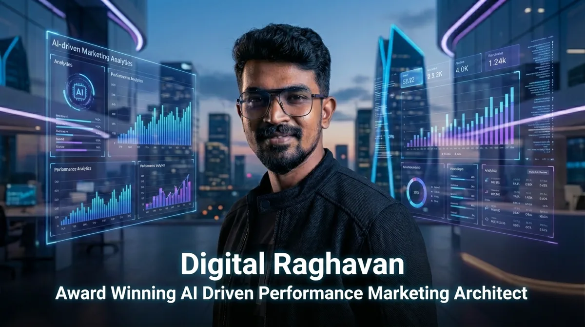 Digital Raghavan, AtherFlow founder, who builds AI-driven performance marketing systems for Chennai businesses